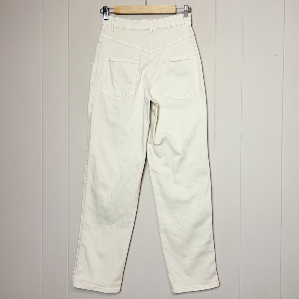 Wilfred Free Archer Pants 0 High Waisted Western Yoke Straight Leg Cream Ivory - Picture 4 of 9